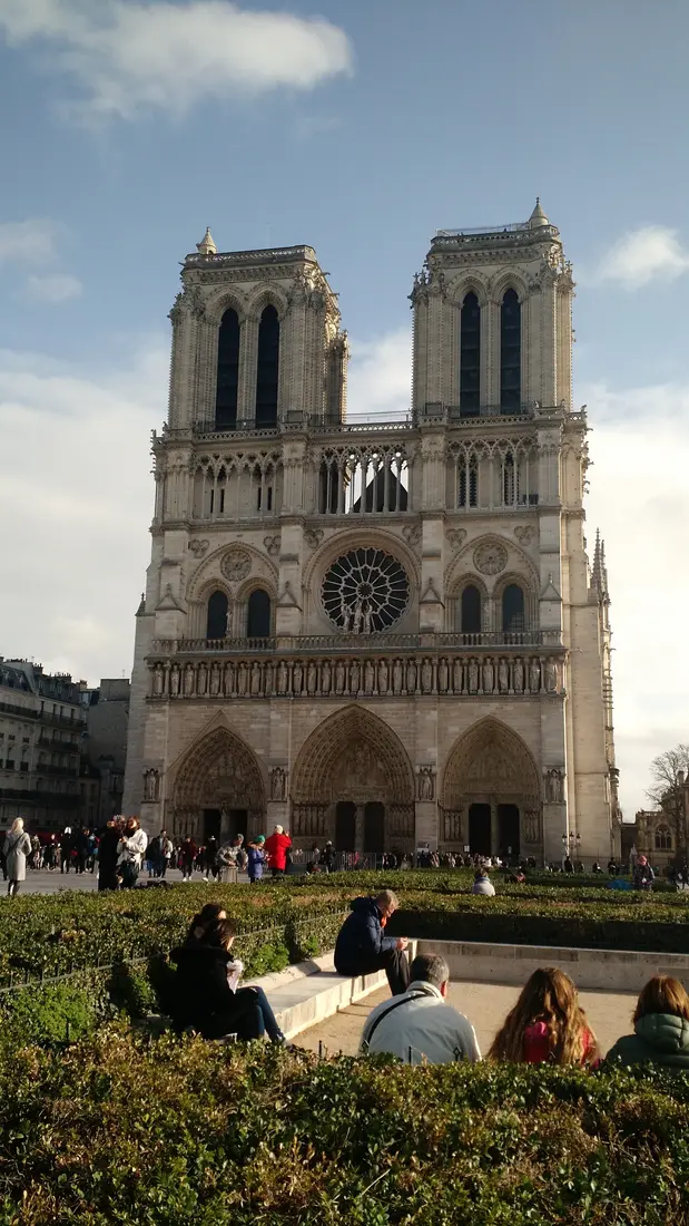 Notre-Dame Cathedral in afternoon sun, Paris