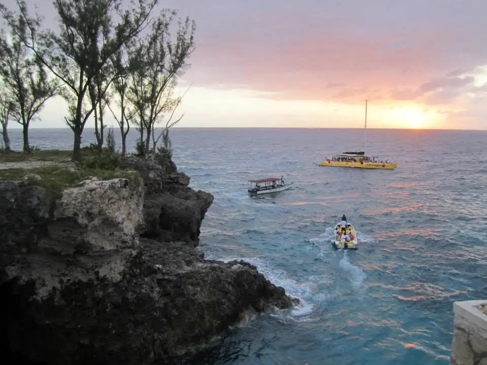 Sunset over the cliffs of Negril, Jamaica
