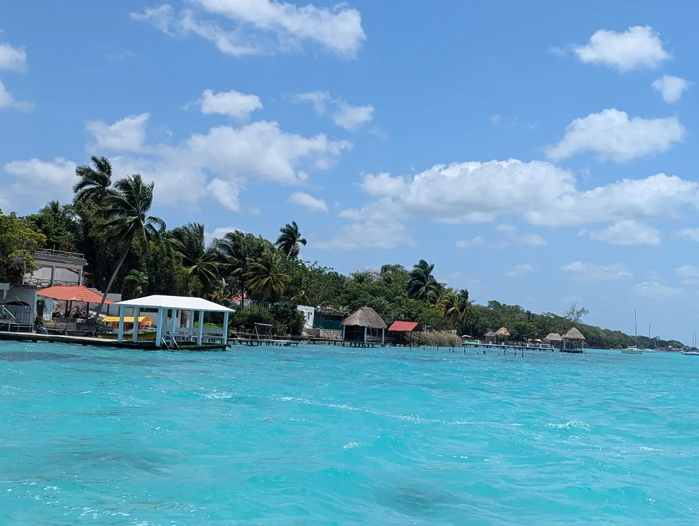 A turquoise lagoon at a Caribbean cruise port